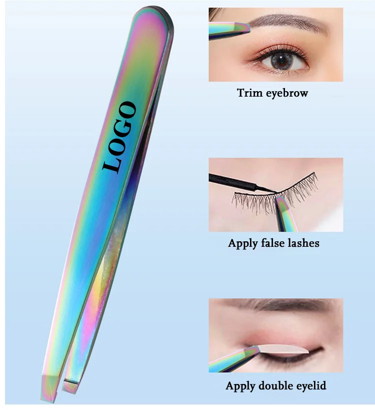 Gold Tweezers Eyebrow Set Best Rose Gold Slant Eyebrow Tweezers