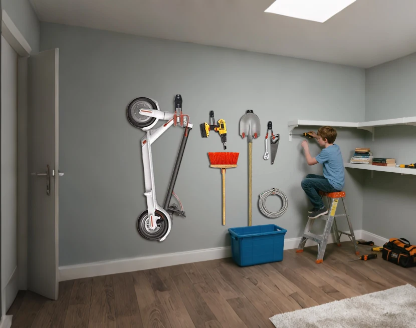 YOUPON Heavy Duty Metal Tool Hooks Set-High Load Bearing Wall Mount Organizer for Garage Kitchen & Living Room Easy Install