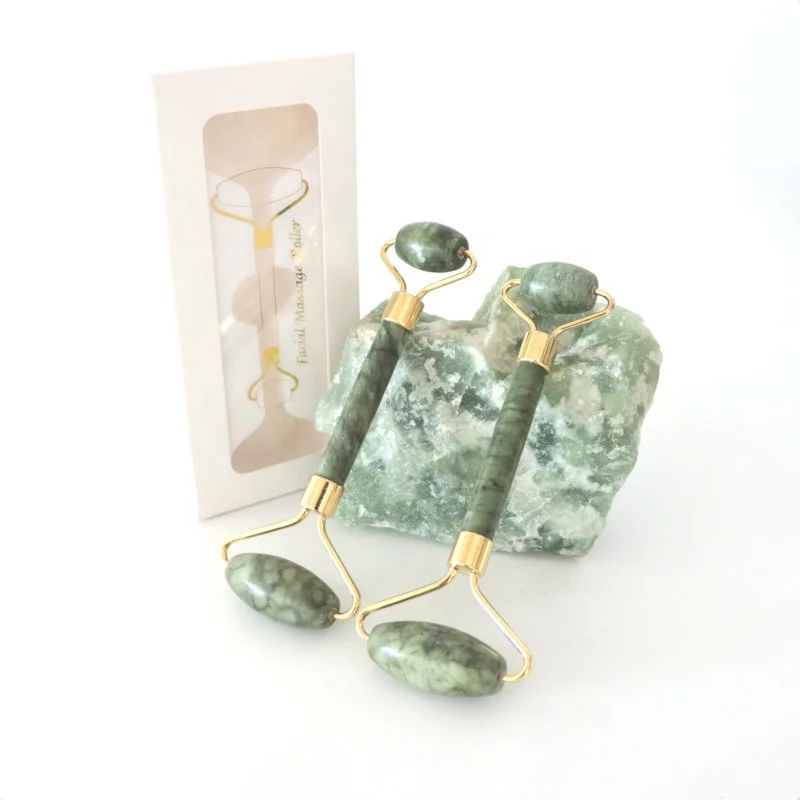 
 private label natural nephrite custom facial green jade skin face stone ball roller and gua sha massager with box for sale  