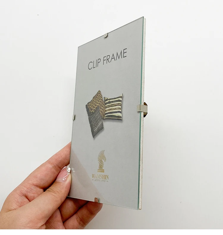 Borderless Photo Frame Clip Glass Covering Environmental Material Clip Frame For Wall Buy Clip