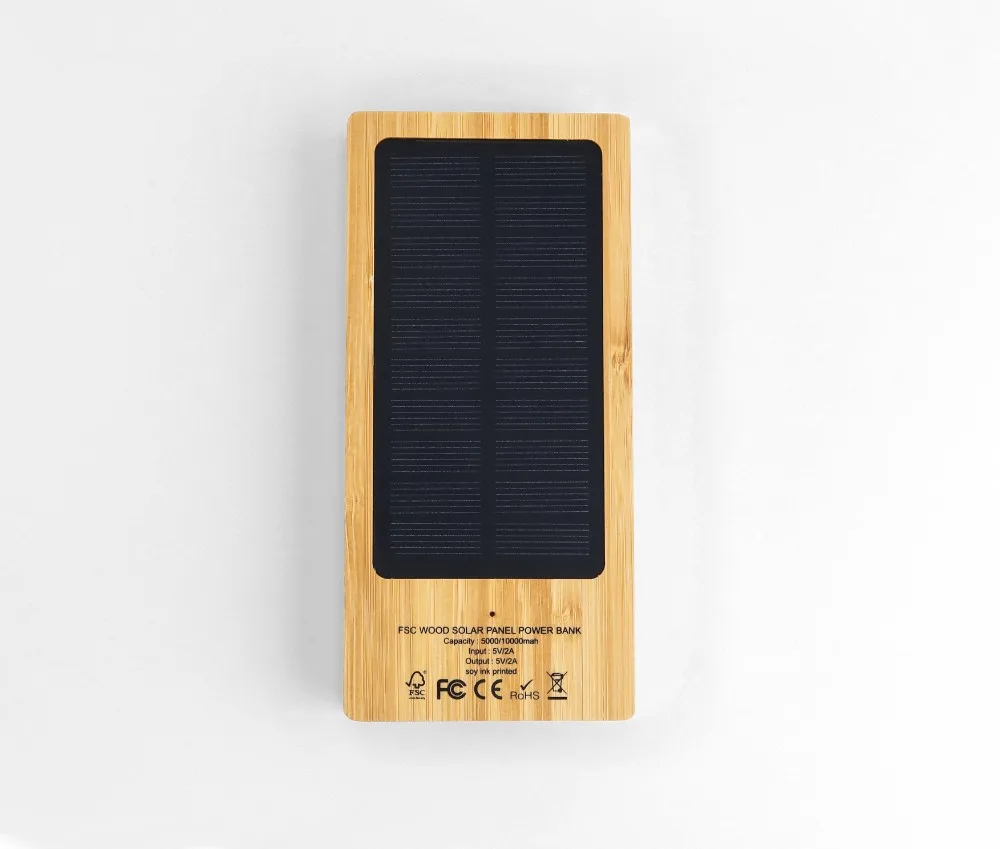 Power Bank solare in bamboo