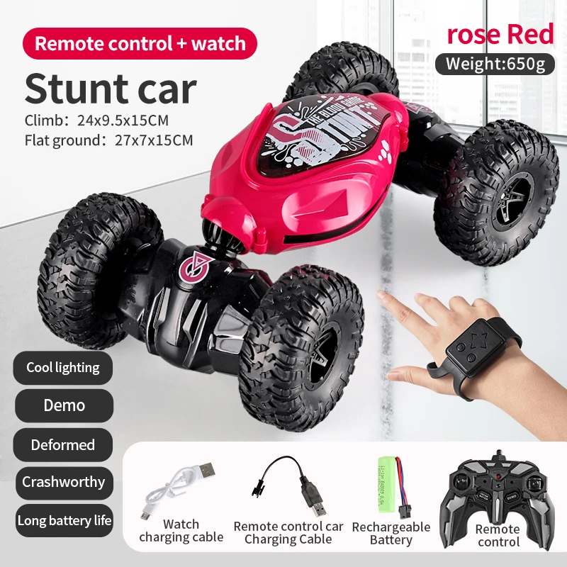 Children's RC Stunt Car With 360 Degrees Rolling Hand Gesture