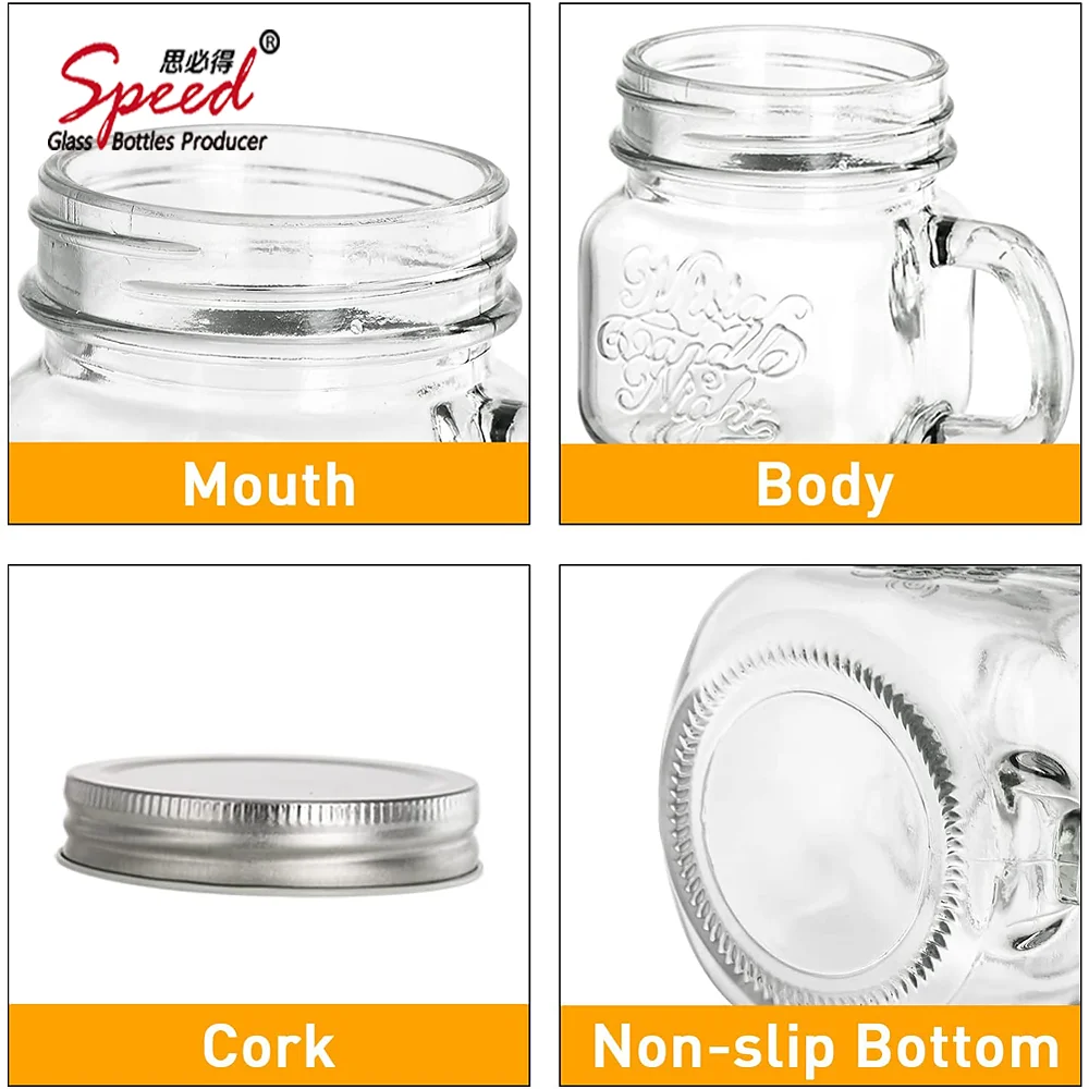 Mini Mason Jars Bulk,8 Oz Mason Jars With Handles And Lids Buy Mini
