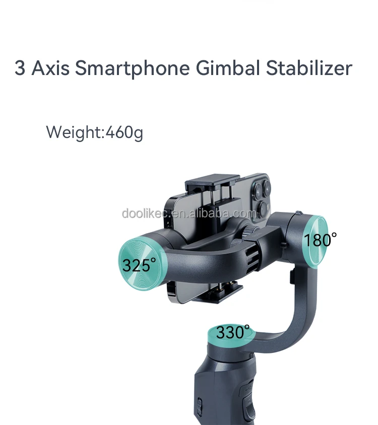 Smart Shooting 3 Axis Gimbal Stabilizer Phone Holder Selfie Stick for Different Mobile Phones Face Auto-tracking