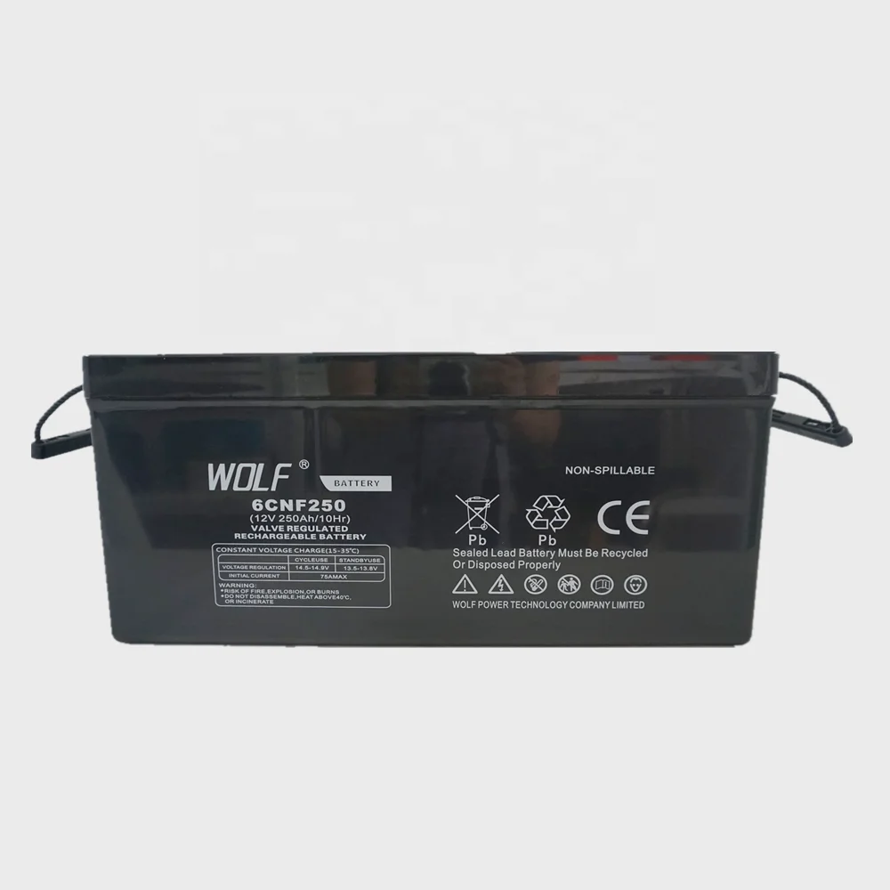 12v 250ah Sealed Deep Cycle Rechargeable Solar Battery For Solar System ...