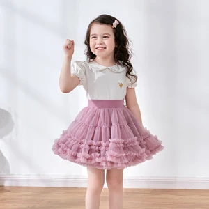 New Princess Children's Chiffon Ball Gown Cosplay Dress Set Girls' Halloween Party Convex Surface Mesh Layer European Ballet