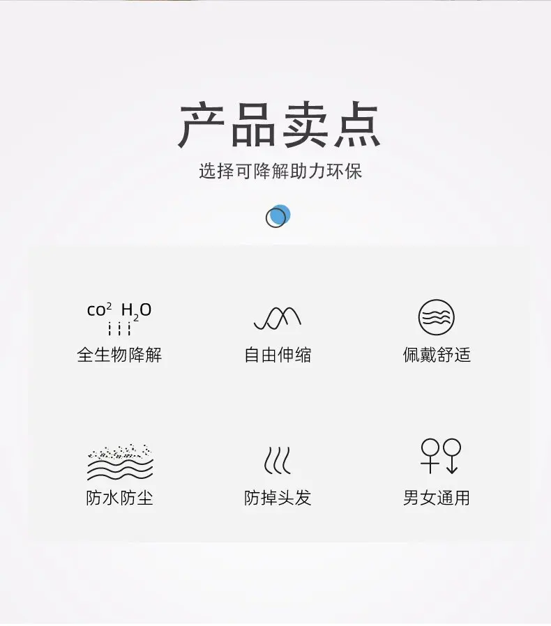 Eco Friendly Highquality Disposable Shower Cap 100 Compostable