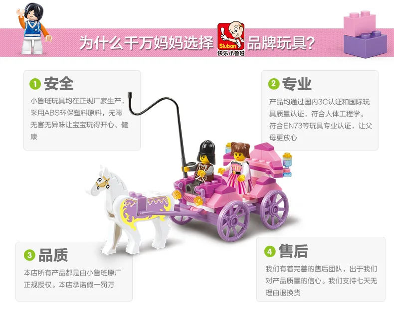Sluban- Fairy Tales of Winter – Snowfield Swing 135 Pezzi, Multicolore, M38-B0895