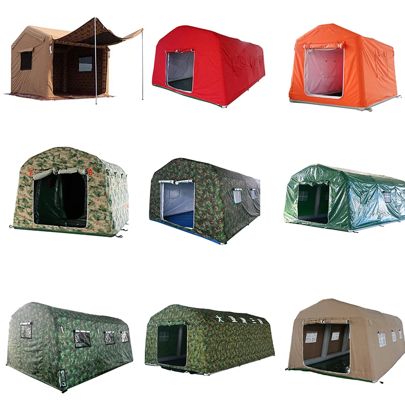 Factory Price 5 Man 6 Man 10 Man Inflatable Large Blackout Blow Up Air Beam Outdoor Toilet Showering Decontamination Tent factory