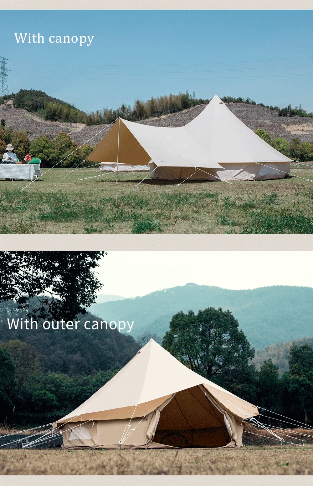 New Model Waterproof Glamping Tent Luxus Big Family Tent Ultimate ...