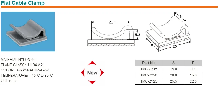 Plastic Cable Clips Fixer Fastener Plastic Nylon 66 Wire Mount Sadle ...