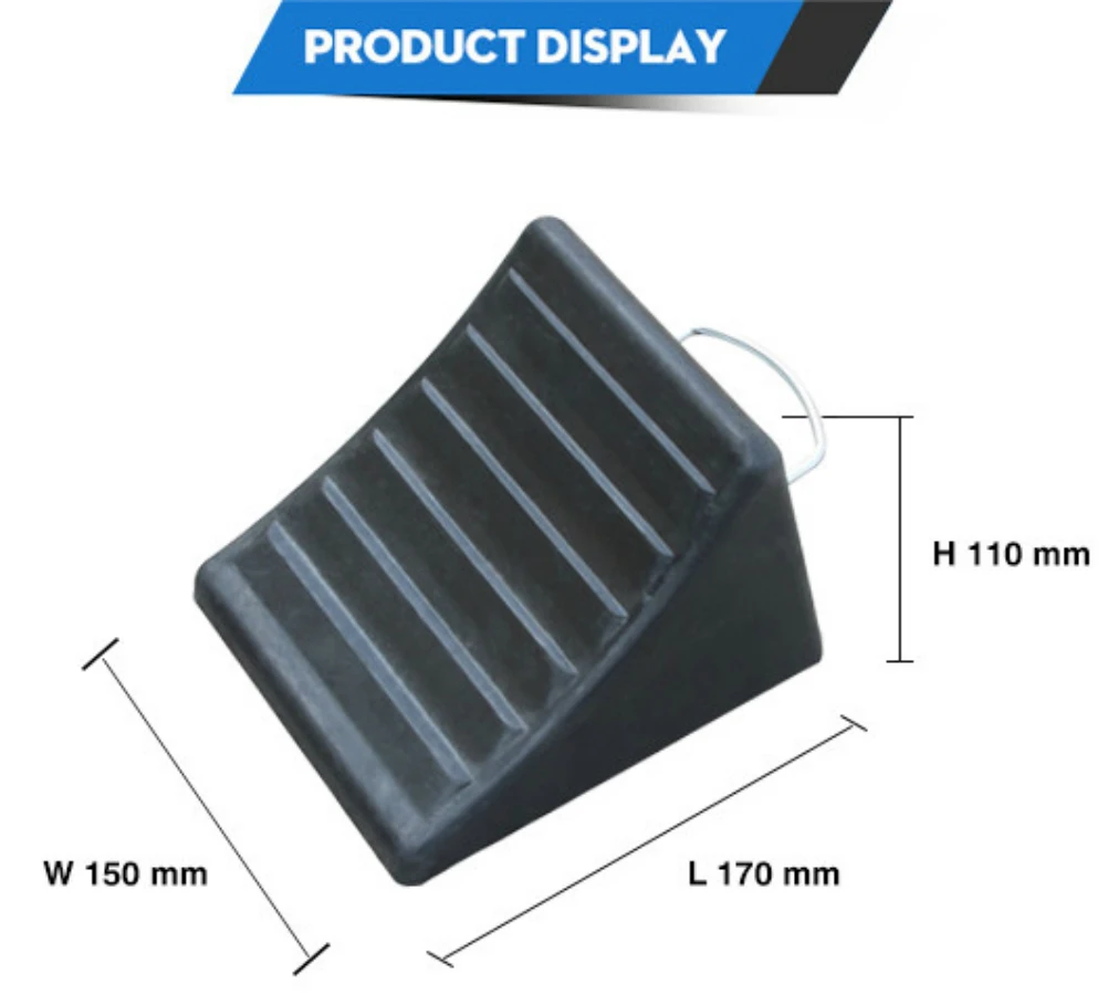 Rubber Plastic Wheel Chock for Truck Parking Lift for Car Parking Lot Chock the Wheels of a Vehicle details