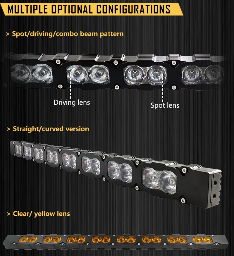 52 Inch Curved Ultra Performance LED Light Bar with Spot/Driving Combo ...