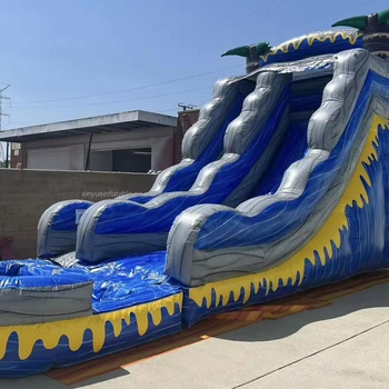 Commercial Beach popular Water Slide commercial swimming pool water slide Inflatable Slides With Pool
