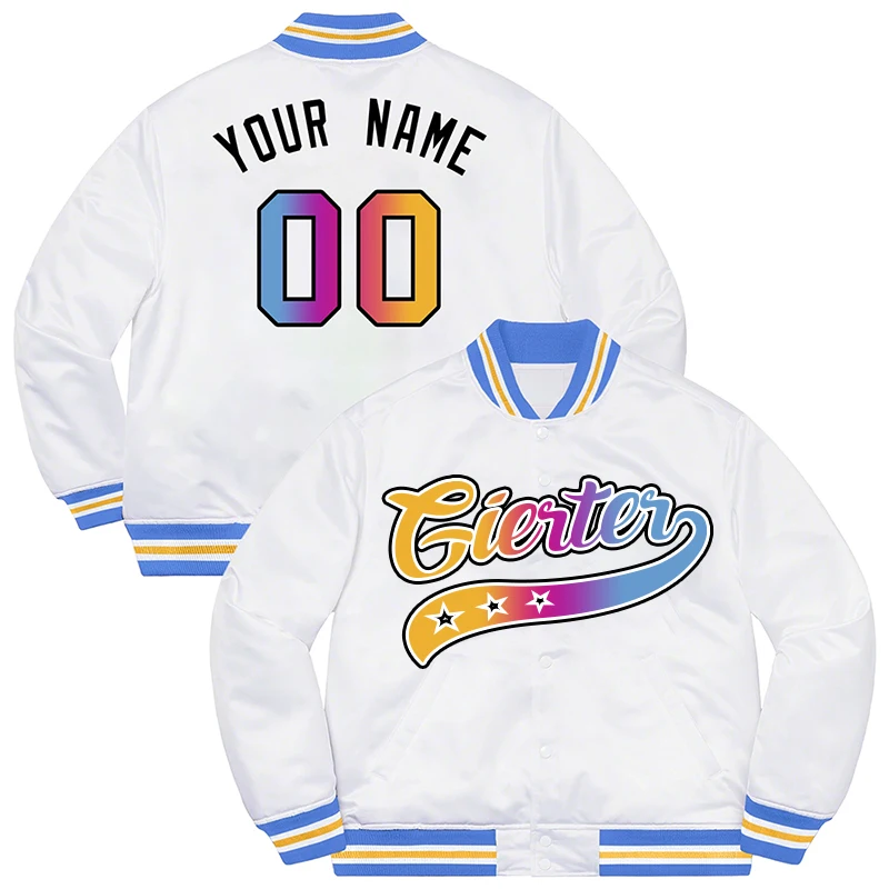 Custom Men's Unique Baseball Jacket Casual Sweatshirt Personalized Stitched Name Baseball Jackets For Men