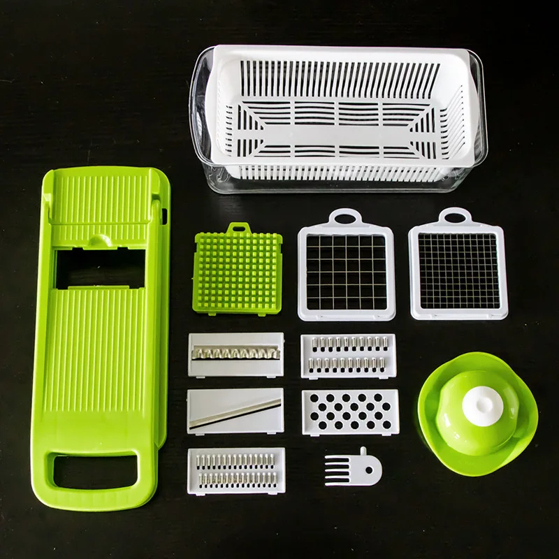 Hot Selling Kitchen Multi 12 In 1 Manual Mandoline Fruit Vegetable