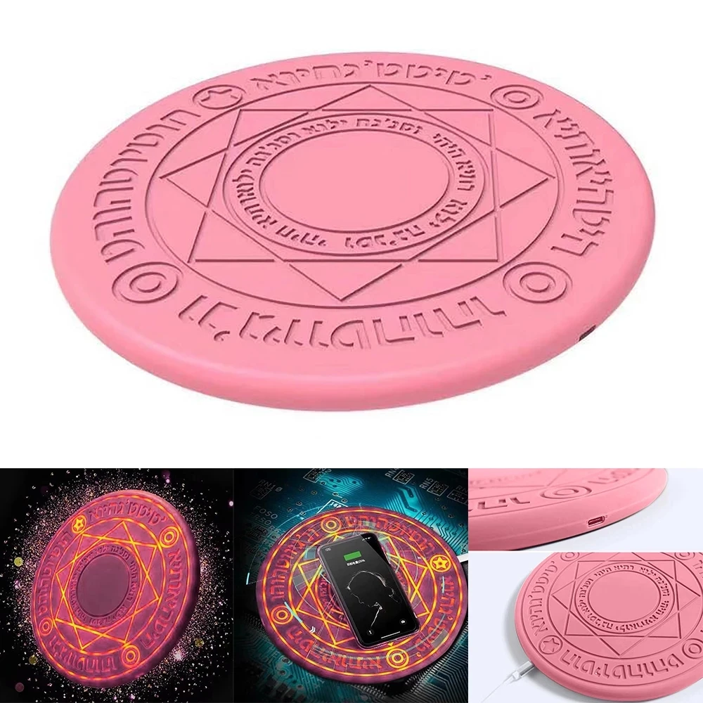Universal Qi Fast Charging Wireless Charger 10W Glowing Magic Wireless Charger for IPhone 12 Xiaomi Mobile Phone