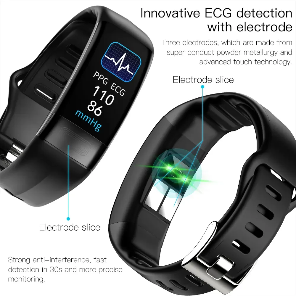 Fitness Tracker Smart Ecg Temperature Bracelet P11 Plus Smart