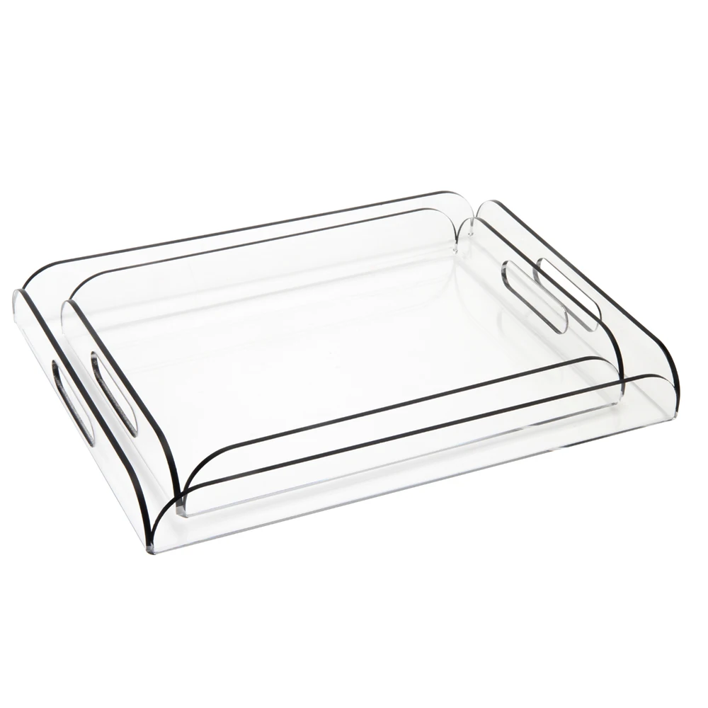 Customize Clear Rectangular Acrylic Fruit Trays