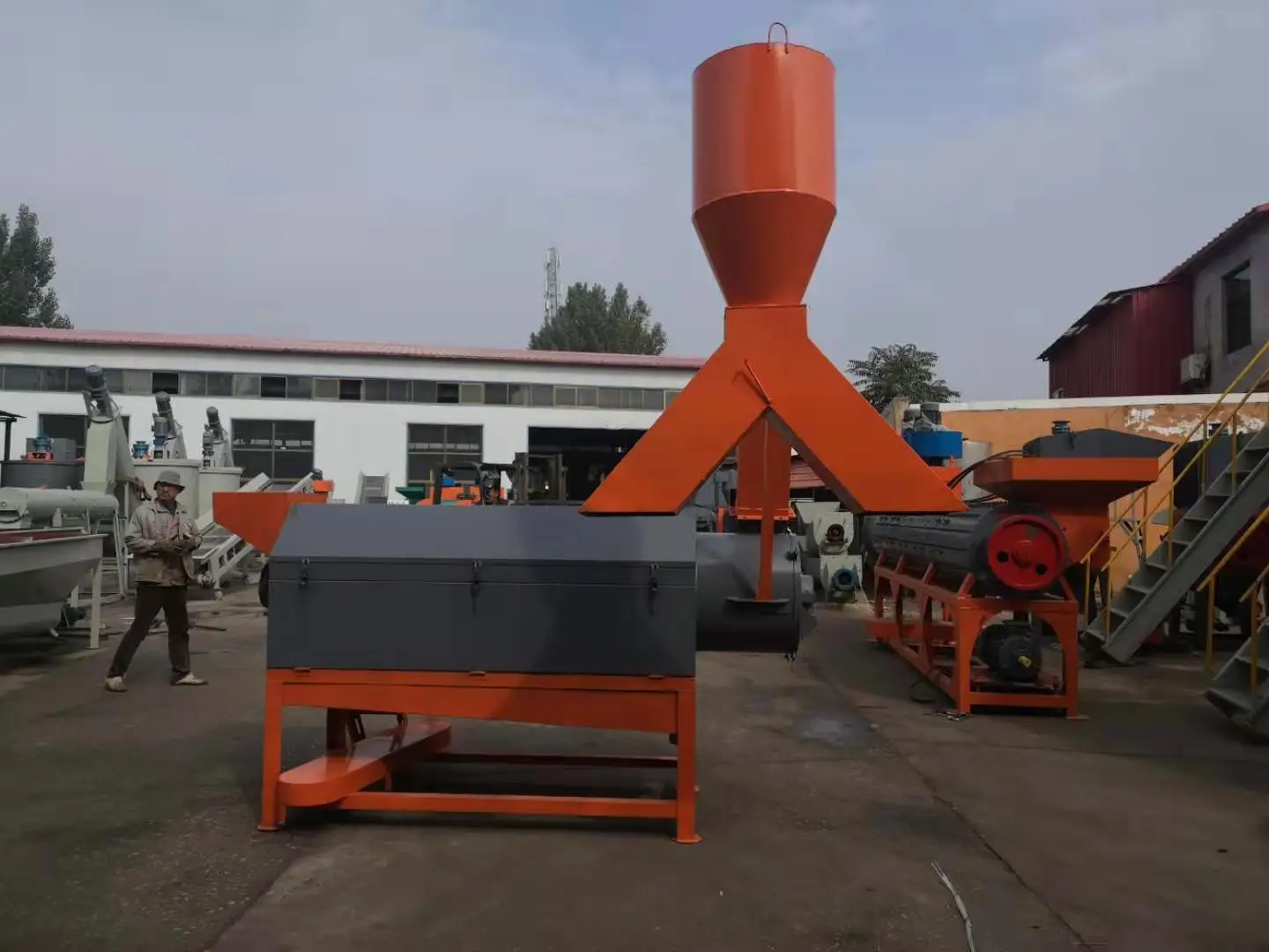 Plastic Drying Machine Horizontal Plastic Drum Drying Equipment Pet Flakes Dewatering ...