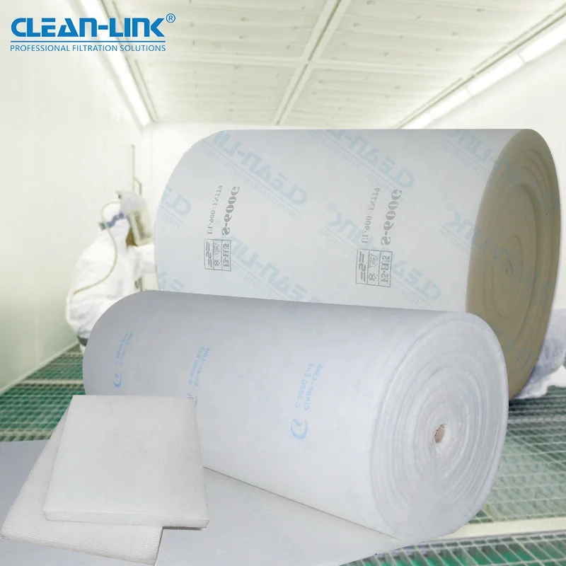 Factory Paint Booth Filter Primary Full Glue Synthetic Filter Cotton Spray Booth Ceiling Filter Media Roll