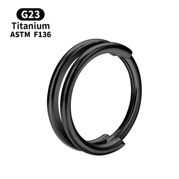 ASTM F136 Titanium Nose Ring Piercing 16G Hinged Segment Septum Clicker Ear Cartilage Tragus Helix Lip Helix Piercing Jewelry