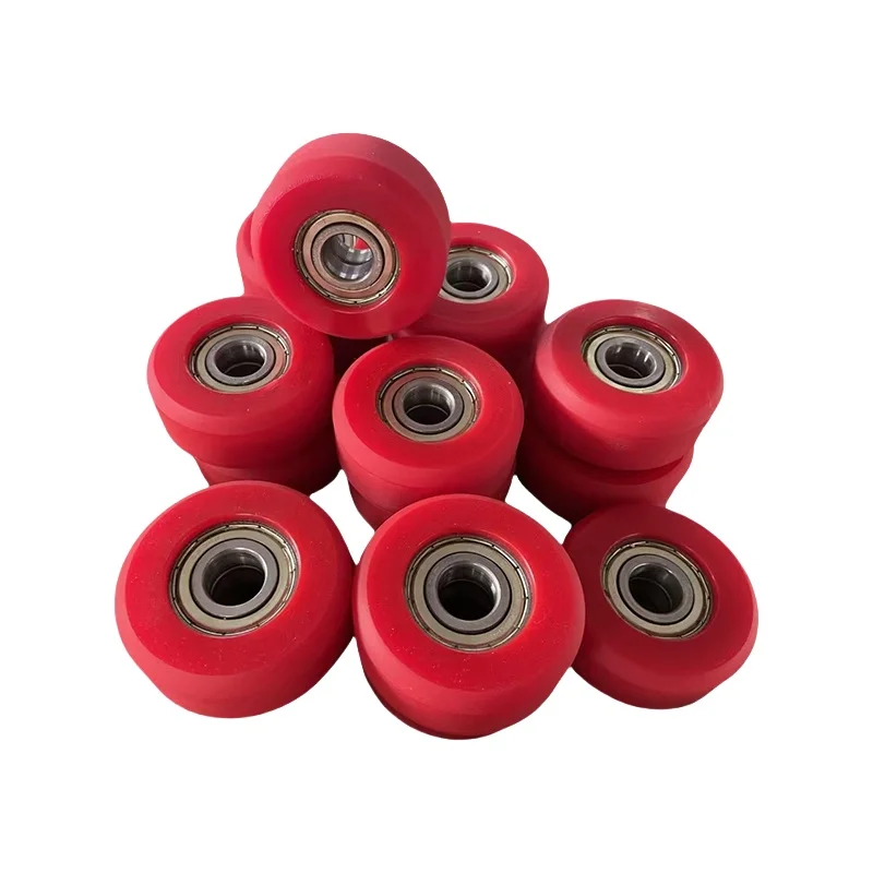 product tpe coated swivel wheels for medical carts chemical resistance rubber covered walking wheels with cutting service-7