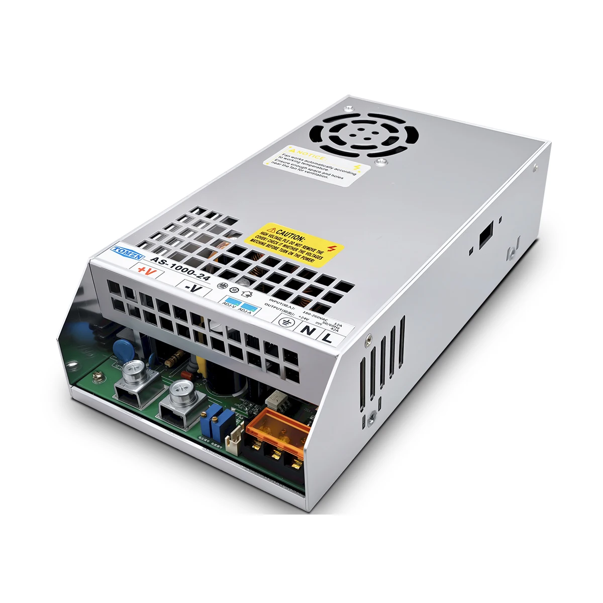TOMZN 1000W AC-DC SMPS AS series Switching power supply input 180-260V output 12V 15V 24V 36V 48V 60W adjustable CCCV for LED