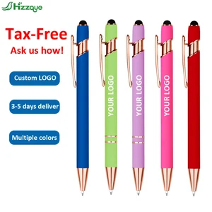 Wholesale Best Selling Metal Pen with Custom logo Stylus Soft Touch Screen Metal Ballpoint Pens Cheap Advertising Pen