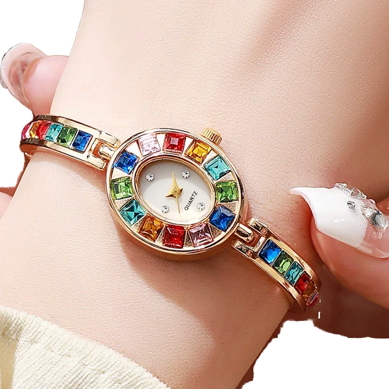 Elegant Luxury Zircon Quartz Watch for Women