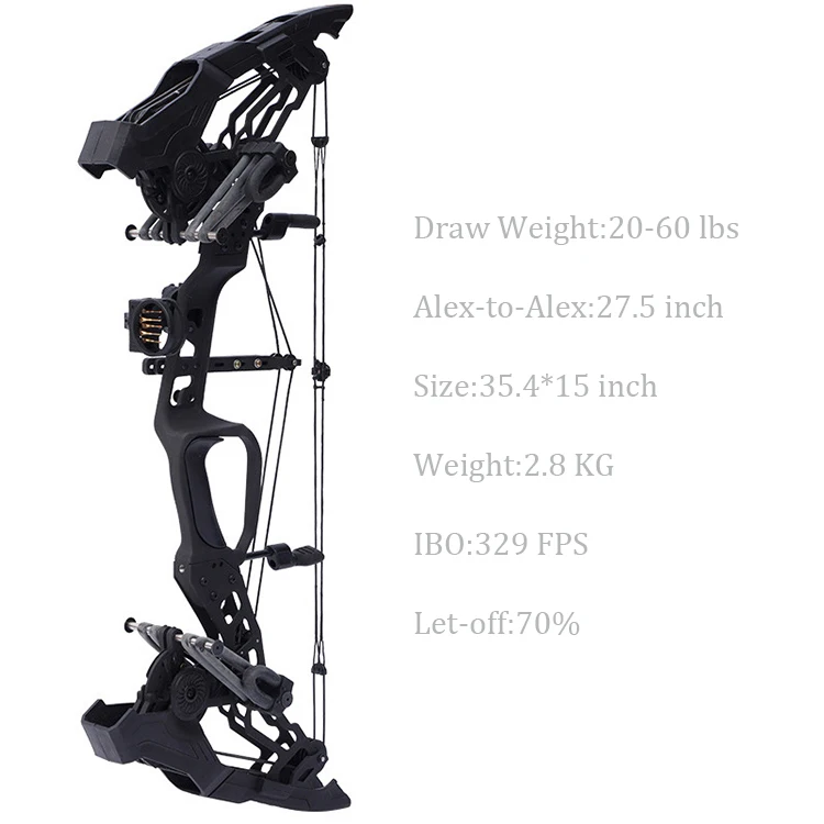 Spg Hunting Steel Ball Compound Bow 2060lbs Alloy Dualuse Catapult Outdoor Training