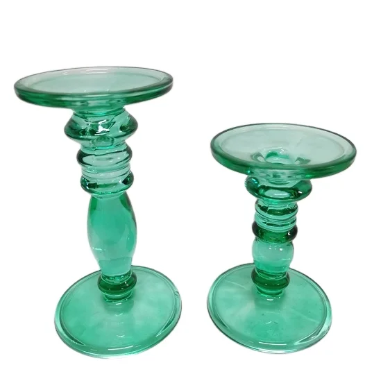 Home decoration Candle Jar Empty Glass Wholesale Colorful Handmade Candle stand candle holder