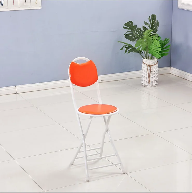 Outdoor Using Red Metal Folding Small Chairs