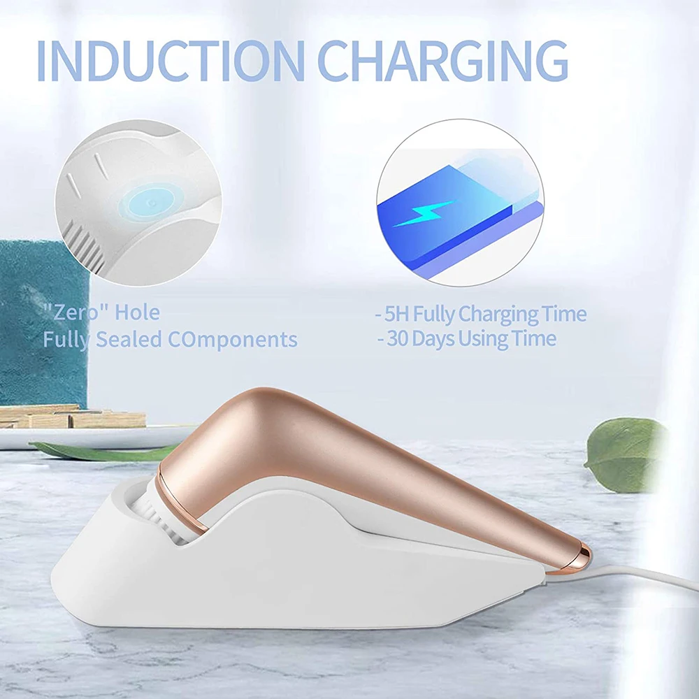 Waterproof Electric Facial Cleansing Brush Exfoliating Spin Cleanser Beauty Device Equipment Deep Cleaning Face Brush