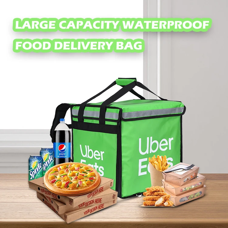 Hot Food Thermal Reusable Take Away Delivery Bag Insulated Pizza Bag Thermal Picnic Bag