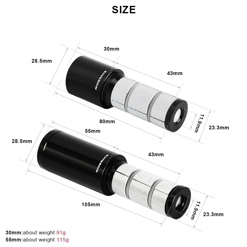 RIDERACE Bicycle Handlebar Stem Height Extender 1-1/8" (28.6mm) Alloy Fork Hidden Riser MTB Road Bike Fork Stem Extension Stem