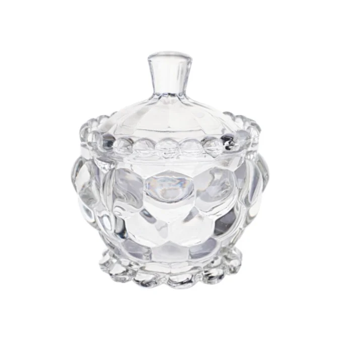 Mini Candy Holders Glass Sugar Bowl With Lid HF37048 Fruits Canister Container Jewelry Storage Box