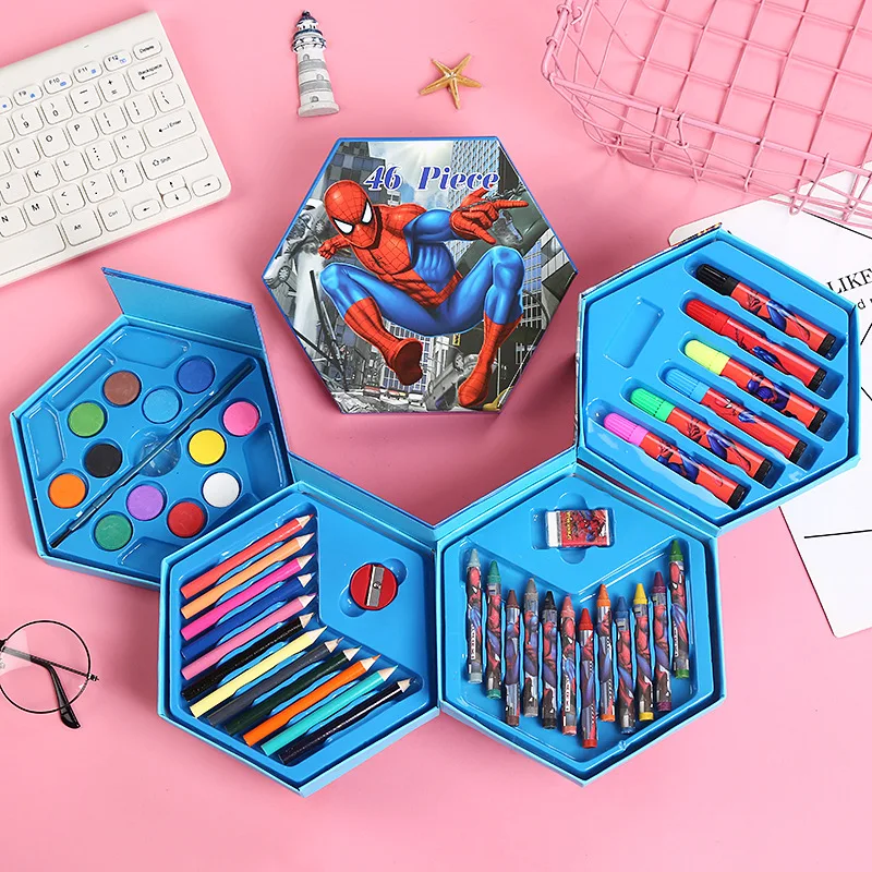 School Art colorful pen, Melody colorful pencil set, 46pcs per box KT art set pen