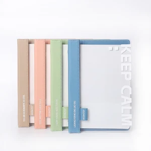 FULL CUSTOM New Design A5 Custom logo PP PU Leather Luxury Business Gift Ring Binder Notebook