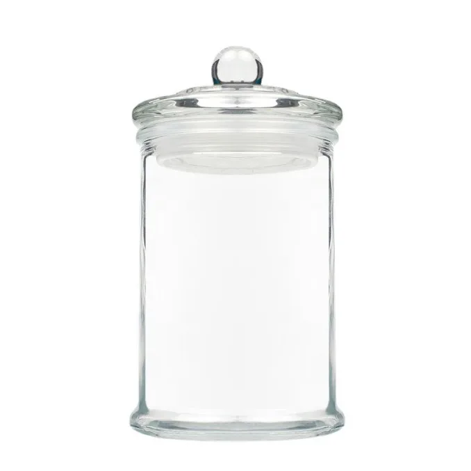 Transparent 150ml Clear Glass Jar Cylinder Shape Food Container for Candy Sugar Dried Fruit Storage Tea Sealed Storage Bottle