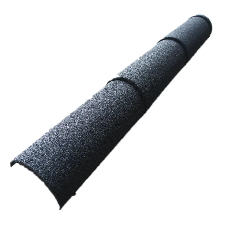 Relitop Factory Stone Coated Step Tile Roofing Sheet Accessories Circular Hip Bent Tiles Barrel Roofing Ridge Tile