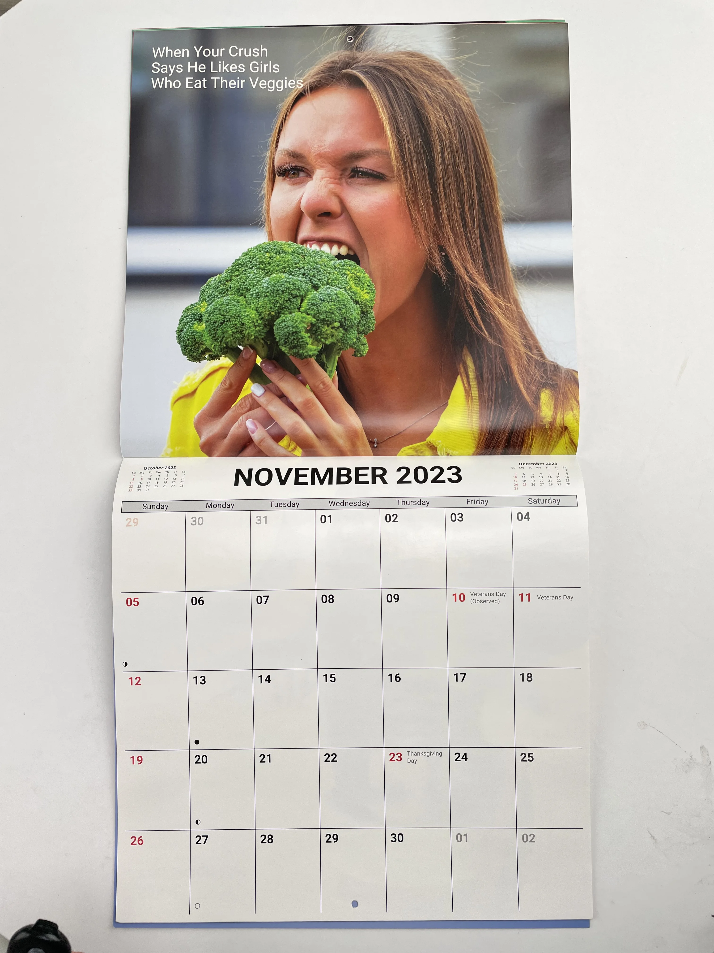 Promotion Custom Photo Frame Calendar Office Gift Cheap Saddle Stitch