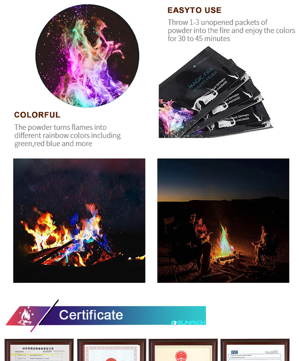 15g Mystical Fire Change Color Flame Firemagic Tricks Color Fire Wood ...