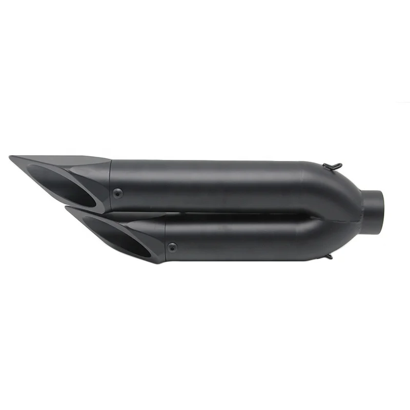 XE-R Motorcycle Modified Muffler 51mm Dual Double Exhaust Pipe Silencer Fit for SZK GSX-R Z750 Z800 ER6N