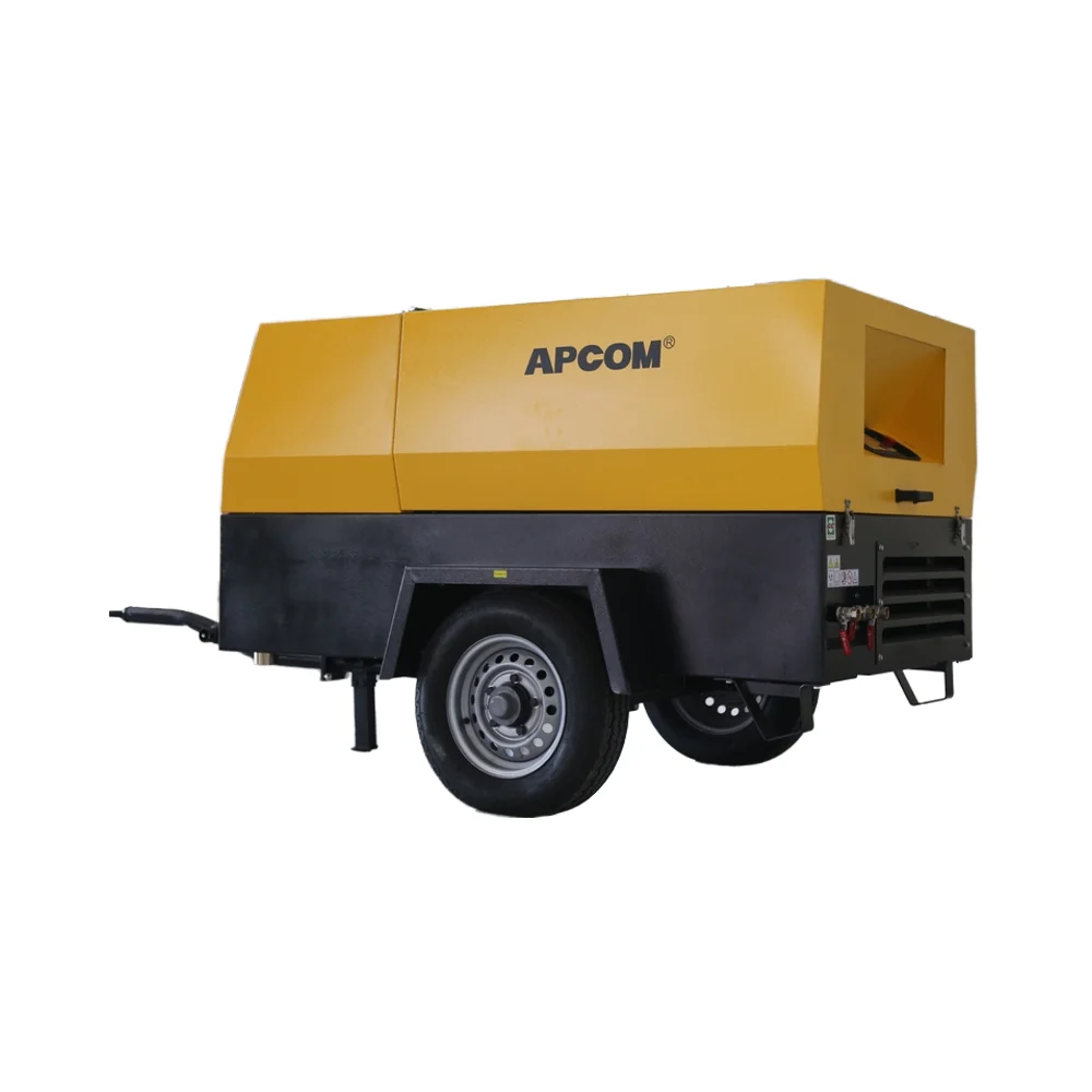 APCOM EPA Kubota 8bar 185cfm Diesel Engine Screw Air Compressor 185 Cfm Air-compressors 7 8 10 bar Aircompressor 5m3 7bar 10bar