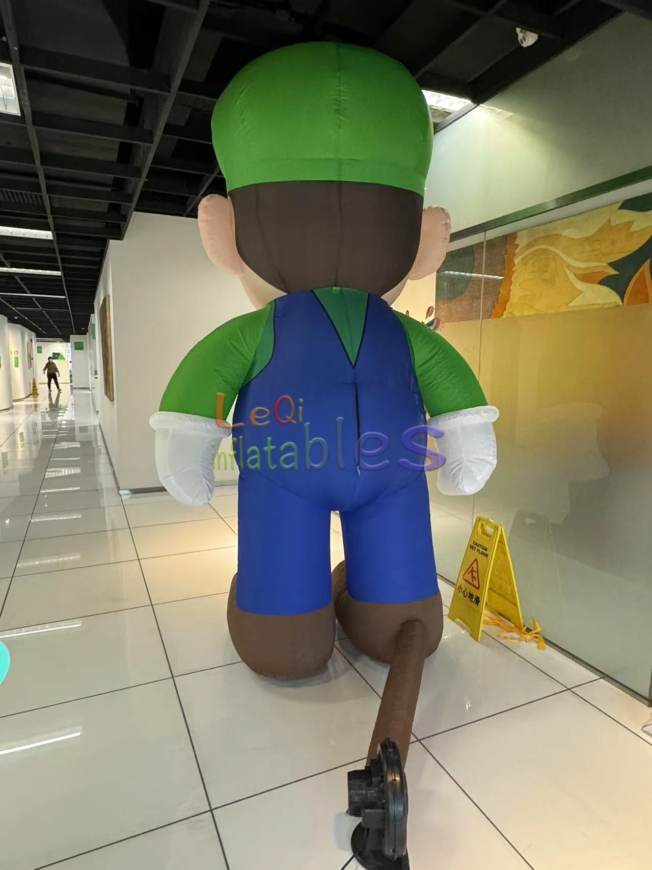 Luigi Inflatable Raft Popular Cartoon Character Inflatable Super Mario / Luigi Cartoon Model ...