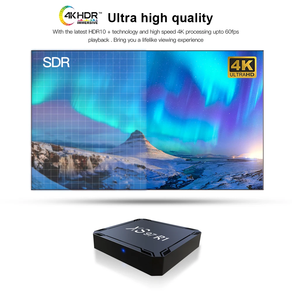 定制Xs97 R1 Tvbox Amlogic S905机顶盒四核ARM Cortex A35安卓11
