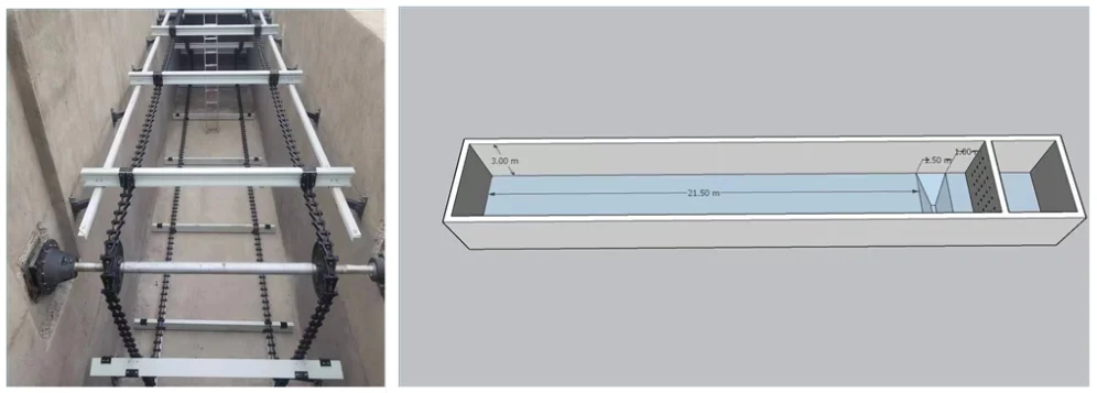 scraper plastic drag chain 152.4mm/66.26mm pitch for sludge scraper parts factory