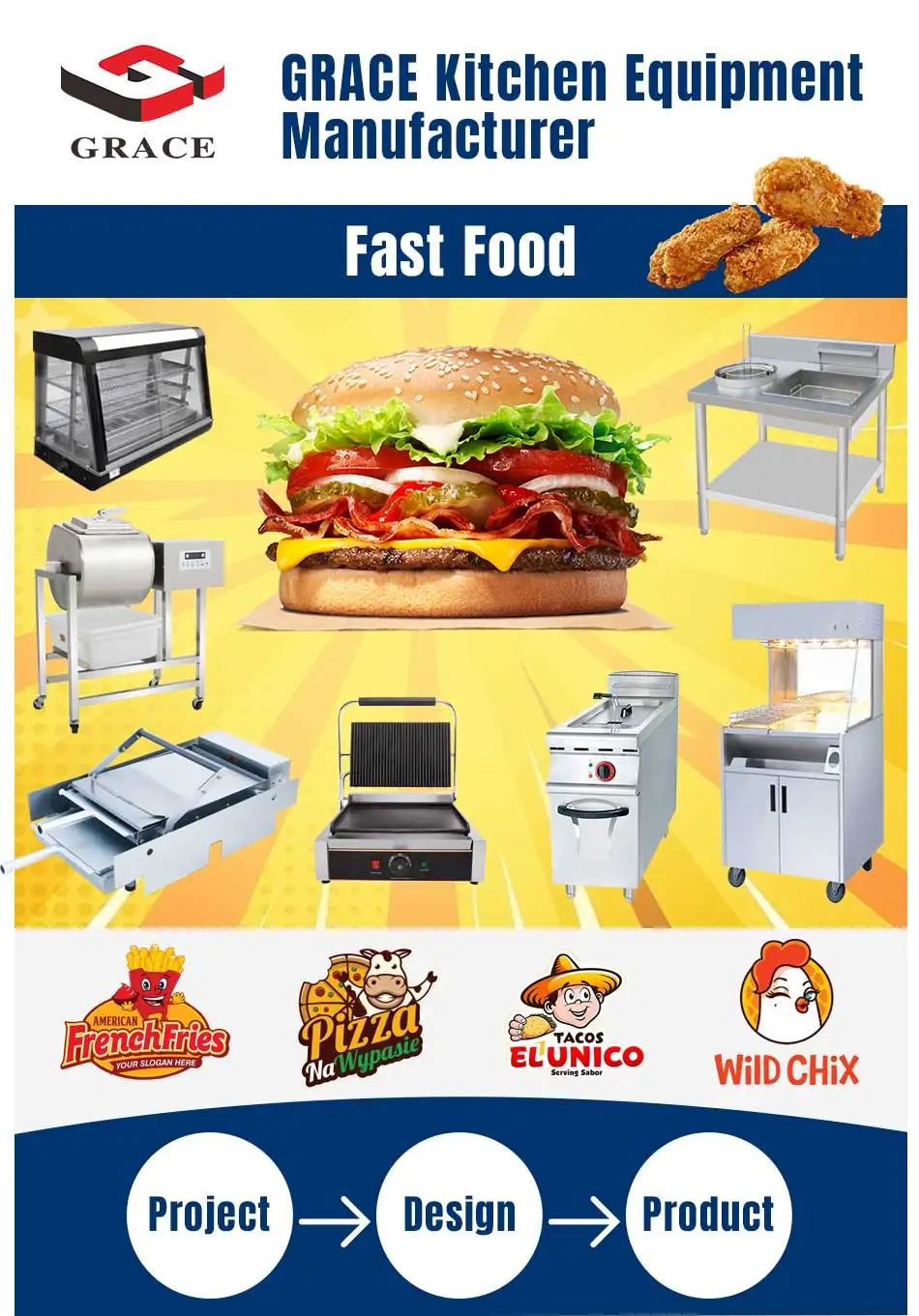 Restaurant Equipment Kitchen Commercial Fast Food Kitchen Equipment Kfc