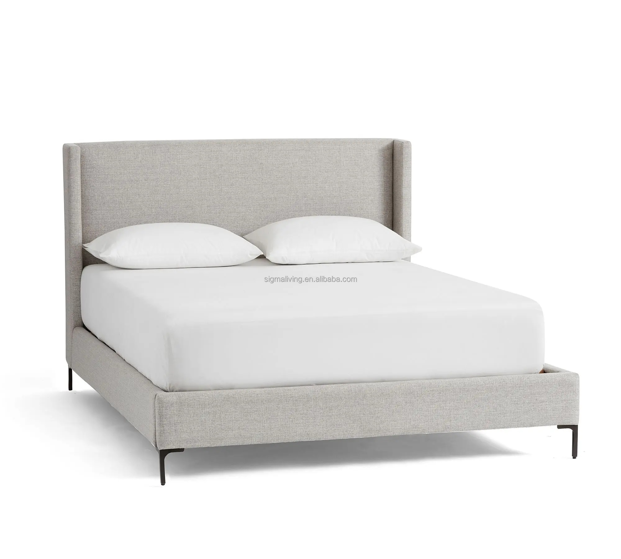 king bed kids bed bedroom furniture upholstered metal legs platform bed